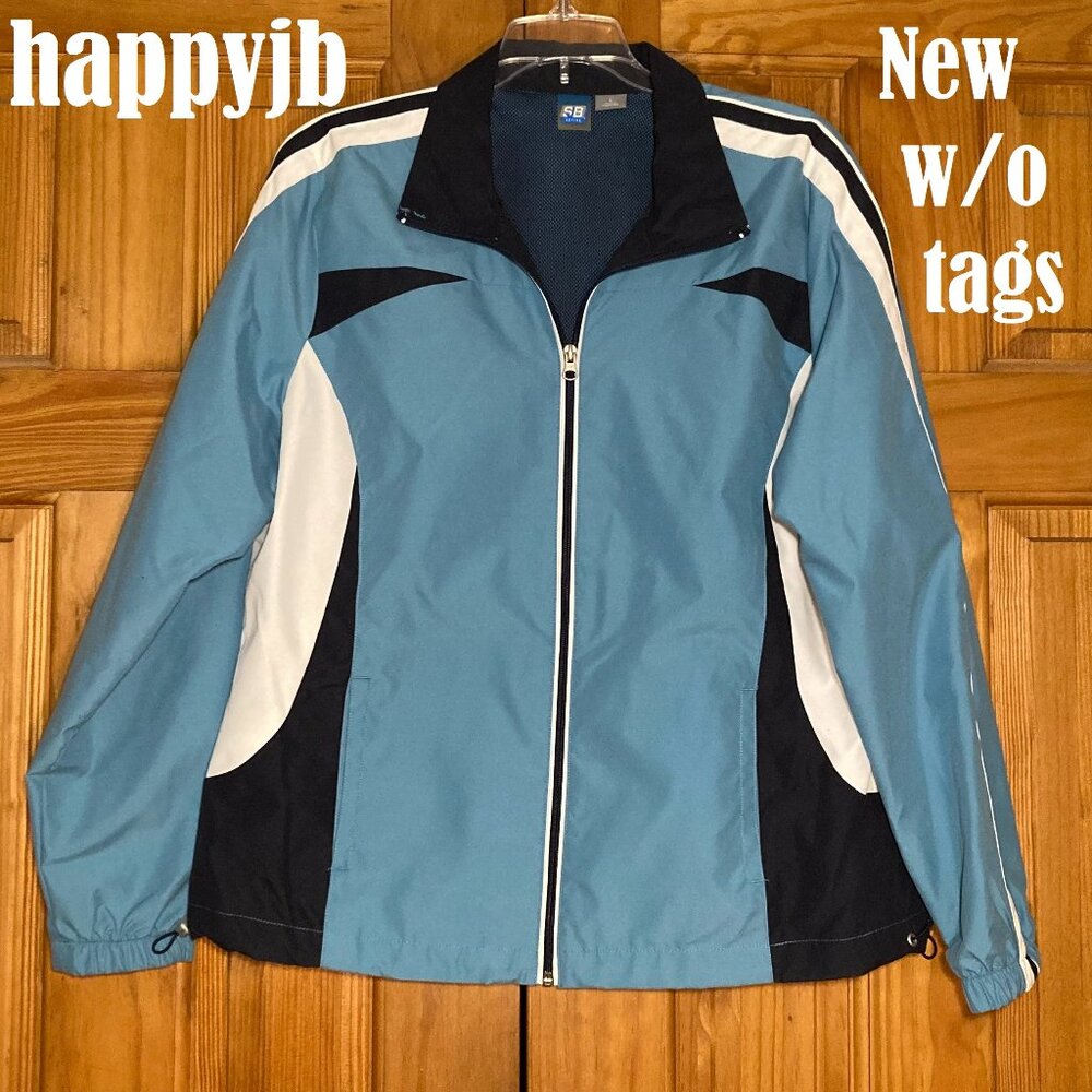 NWOT St. John's Bay SJB Active Vintage 90s Jacket Lightweight Coat Blue Large